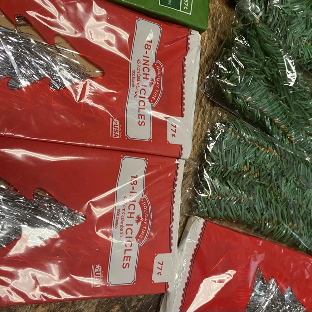 Lot Of 10 New Christmas Icicles And Garland Ties Lot Christmas Decor